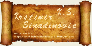 Krstimir Sinadinović vizit kartica